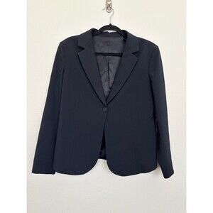 Giorgio Armani Single Breasted One Button Blazer Navy Blue Women's EU 42 US 12